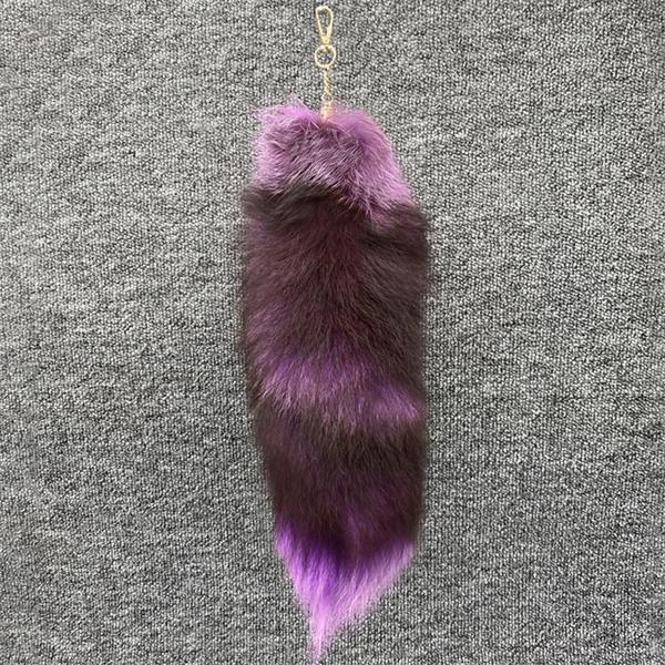 Huge Fluffy Faux Fur Fox Tail Keychain Bag Charms Therian Tail Fox Tail Keychain Fur Pendant Key Chain Plush Pendant Gift For