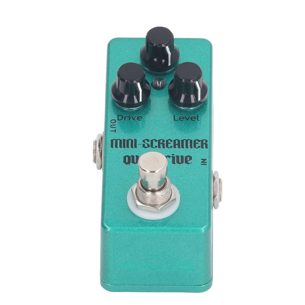 Overdrive Effect Pedal with Drive Level Tone Control Knobs Aluminum Alloy Electric Guitar Pedal 1/4