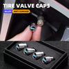 4PCS Car Tire Valve Stems Cap Round Style Tire Valve Cap For Ford ST FOCUS 2 3 Mondeo Fiesta Kuga MK2 MK3 MK4 Ecosport Fusion