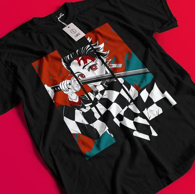 Demon Slayer Shirt Tanjiro Tshirt Nezuko T-Shirt Muzan Doma Tee Inosuke Zenitsu BB989