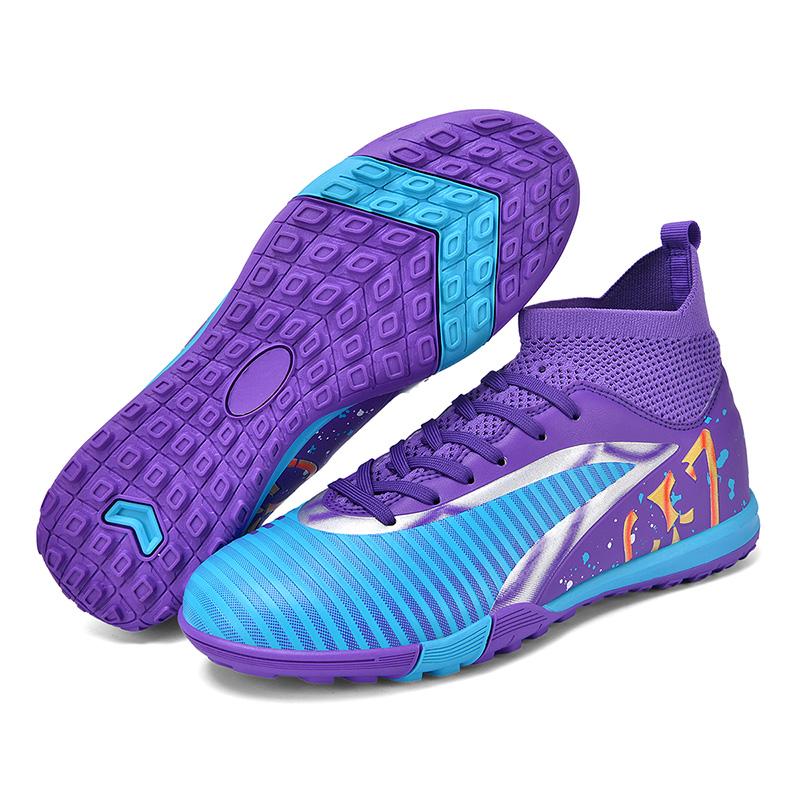 Men's Soccer Cleats Football Cleats for Mens Big Boys High-Top Spikes TF Shoes for Youth Professional Training Turf Sneaker