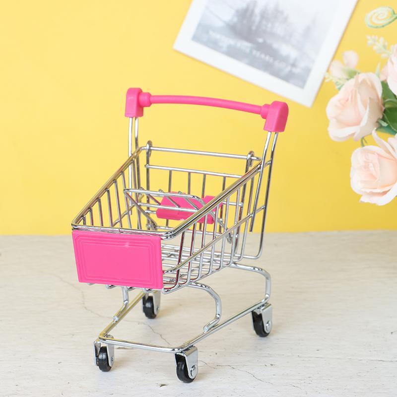 1 Pcs Mini Shopping Cart Supermarket Handcart Shopping Cart Storage Toy