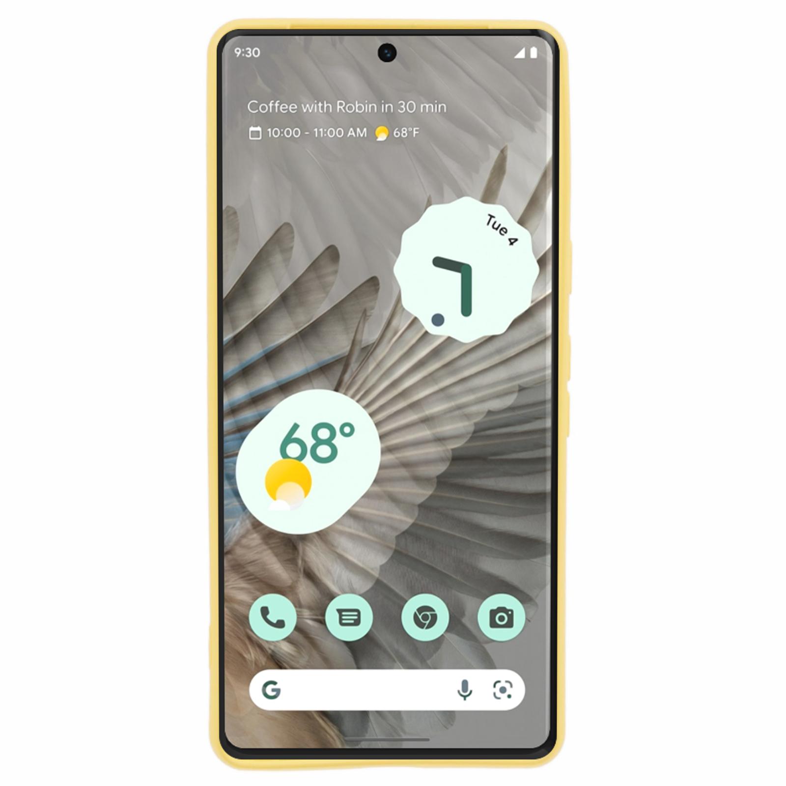 

For Google Pixel 7 5G Case Shockproof 2.0mm TPU Flexible Phone Cover Yellow