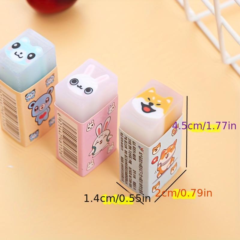 24pcs Cute Desk Pets eraser-Abstract Animal Designs,Durable Rubber Erasers  Desk Cleaning&Wiping,Desk Accessories,Wiping Tools
