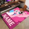 Custom My Little Pony Mat Personalized Name, Polyester Washable Indoor Entryway Rug, Gift for Christmas, Easter, Thanksgiving Day