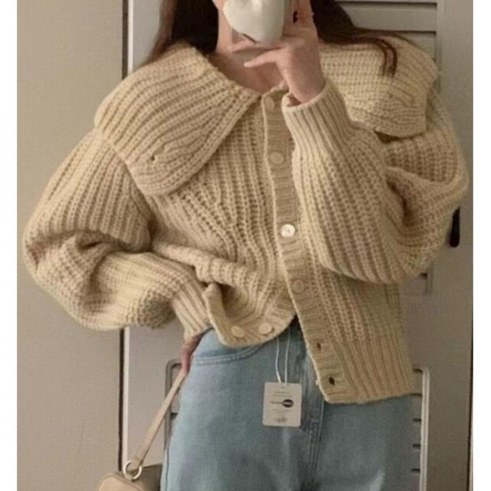 Rellawear Big Point Knit Cardigan 4 Color Rlw240847