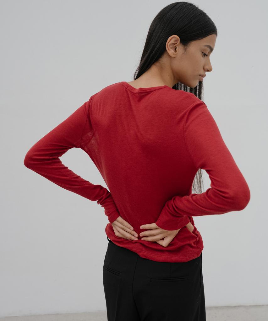 DENOAH River Layered T-Shirt (Red)