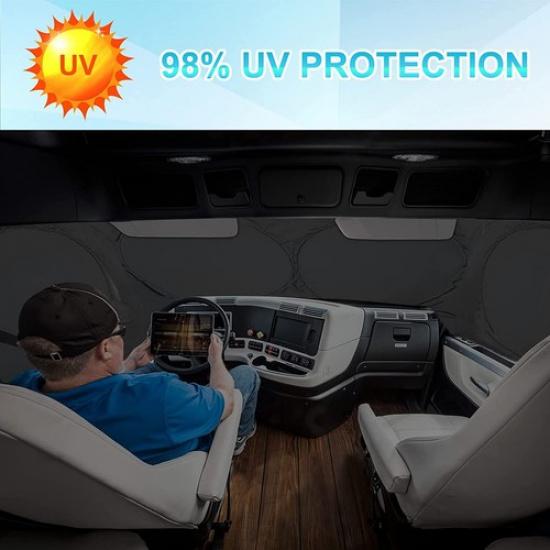 For Volvo VN VNL 2002- Windshield & Side Windows Sun Shade UV Block Cover