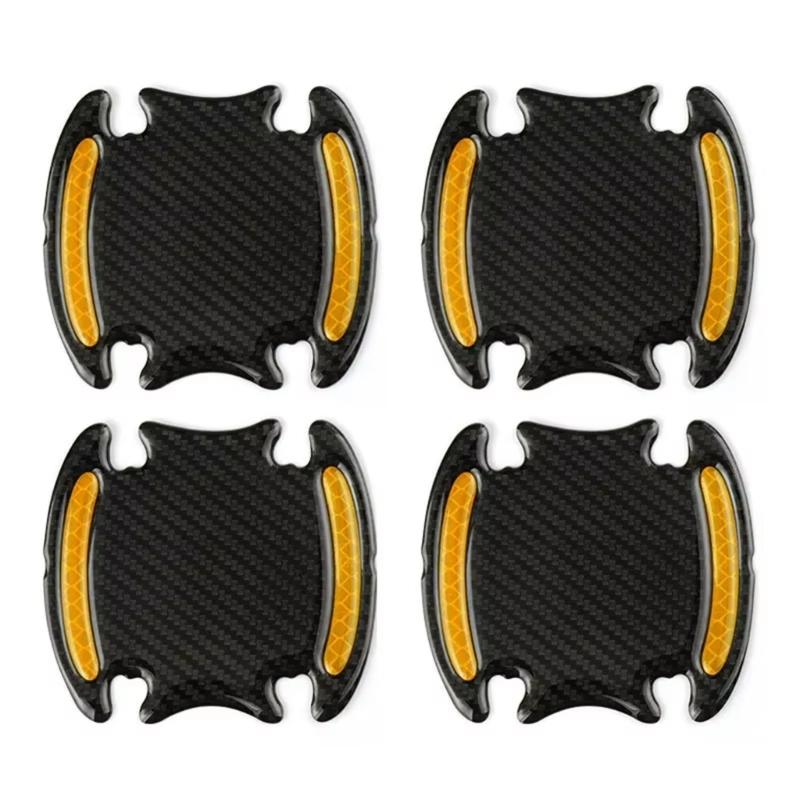 High Visibility Reflective Car Handle Protectors with Grip Texture Multipurpose Auto Door Handle 8pcs for Night Safety