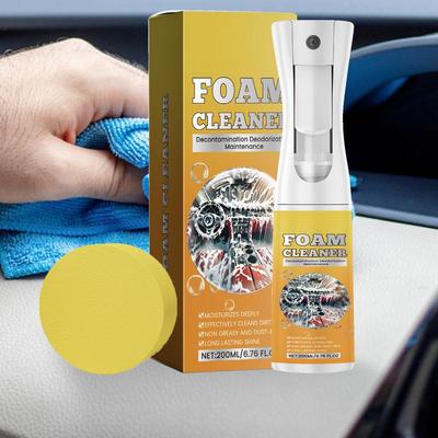 İç Mekan Temizleyici 200ml Köpüren İç Mekan Temizleyici Araç Koltuk Temizleme Aparatı Kumaş Deri Döşeme Halı Araba Ev İçin