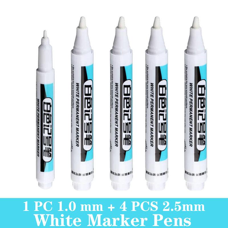 3/5 PCS White Permanent Paint Marker Set for Wood Rock Plastic Leather Glass Stone Metal Canvas Art Supplies Painting Supplies