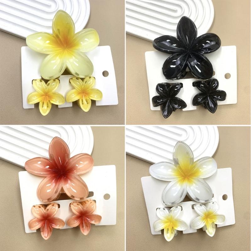 Bunte Gradienten Haarklammer Set Süße Blume Haarklammer Damen Stilvolle Haarspange für Damen und Mädchen Strand Accessoires