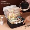 Women'S Cosmetic Bag Makeup Bag Double Layer Large Capacity Luxury Cosmetics Organizer Travel Essentials Women'S Cosmetic Bag