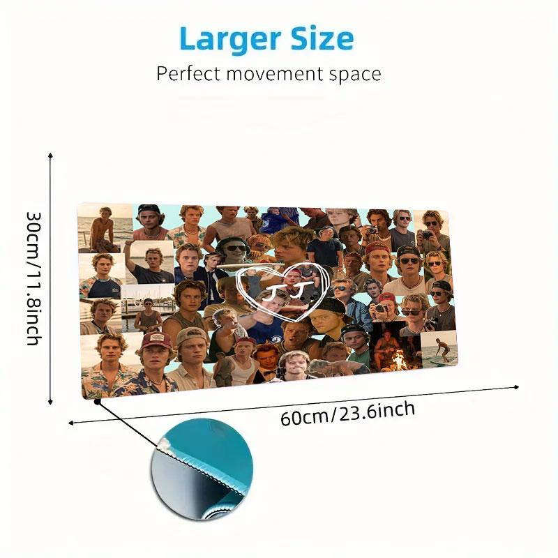 Rudy Pankow JJ Maybank Large Size Mouse Pad Large Gaming Table Cushion Non-slip Laptop Tablet Big Mousepad XXL Mat Mini PC Playmat With Lock edge