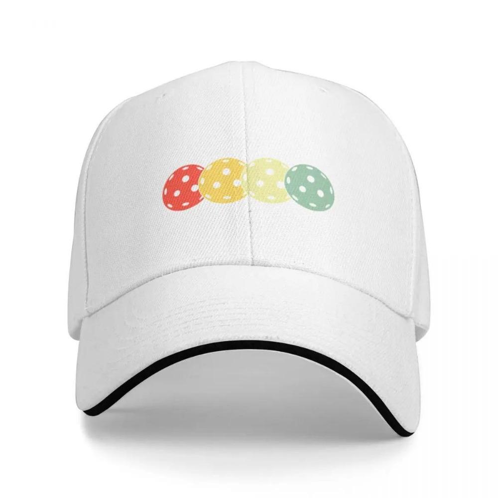 Pickleball Balls Retro Baseball Cap Vintage Rugby Men's Caps Women's
