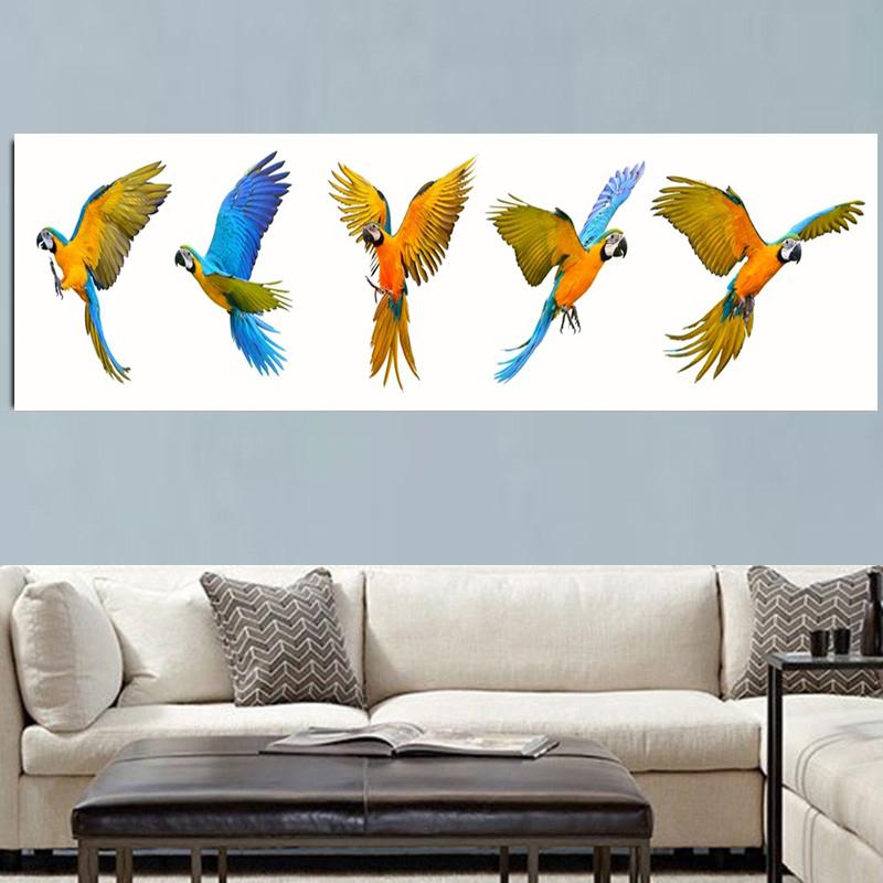 

Животные горизонтальные птицы на линиях картина маслом на холсте поп-арт постеры и принты фотографии гостиная спальня домашний декор 20x60cm No Frame