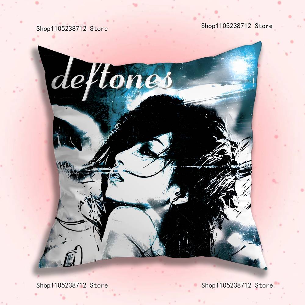 Retro Band D-Deftones Pillow Covers Cartoon Sofa Decorative Home Double-sided Printing Short Plush Cute Cushion Cover