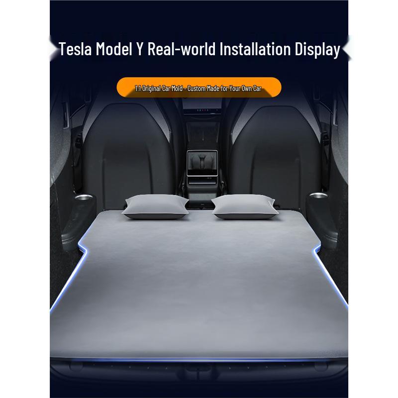 Materasso gonfiabile per auto Tesla Model Y per sedile posteriore e bagagliaio da campeggio