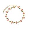 Atoztide Fashion Simple Cherry Bracelet for Women Stainless Steel Elegant Charm Cherry Pendant Gold Color Bracelet Jewelry Gifts
