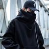 Unisex High-Neck Hooded Sweatshirt - Heavyweight, Casual, Loose-Fit Jacket for Spring, Autumn, Winter; Trendy Couples' Top for High Street Style