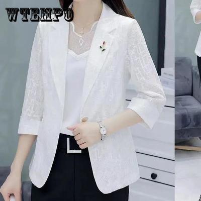 Dantel Takım Elbise Ceket Kadın İlkbahar ve Yaz İnce Kesim Yeni Moda Mizaç Rahat Slim Fit Güzel Takım Elbise Üstü Rahat Blazer