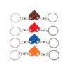 2Pcs Cute Love Heart Brick Keychain for Couples Friendship Women Men Girl Boy Lego Elements Key Ring Birthday Jewelry Gift
