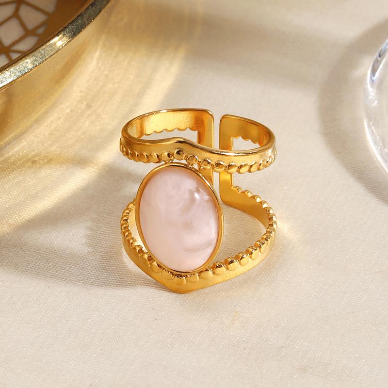 Stainless Steel Geometric Open Ring for Women Delicate Irregular Leaf Heart Wing Spiral Ring Casual Retro Versatile Jewelry Gift