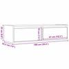 TV Cabinet with LED Lights Rustic Wood Look 100 x 35.5 x 25 cm
