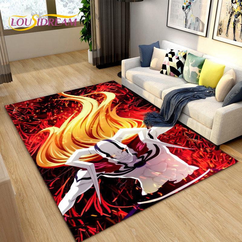 Anime Bleach Japan Cartoon Area Rug Large,Carpet Rug for Living Room Bedroom Sofa Doormat Decoration,kid Play Non-slip Floor Mat