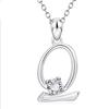 Fashionable Diamond Necklace In European and American 26 English Letters