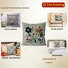 2D Floral Embroidered Pattern Decorative Pillow Covers Pattern Cushion Cover Suitable For Sofa Bedroom Car Pillow Cover