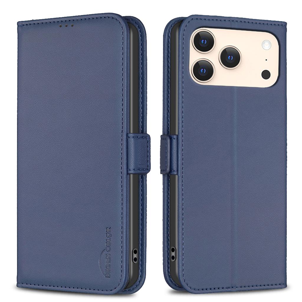For iPhone 17 Pro Max Case BINFEN COLOR BF31 PU Leather Flip Folio Phone Wallet Cover