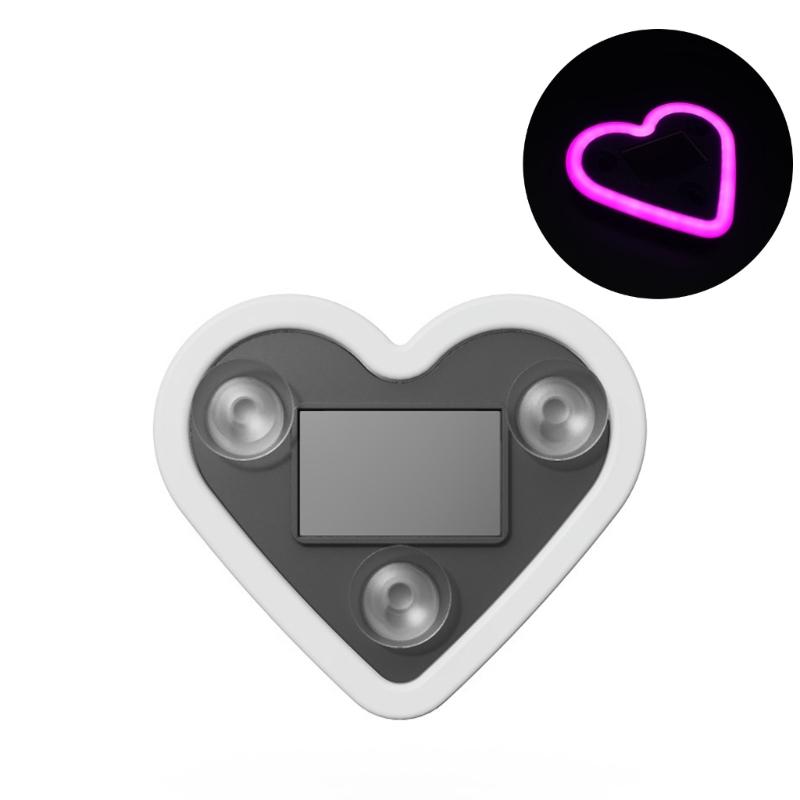 1pc/2pcs Solar Heart Shaped Car Atmosphere Light Auto Window Decorative LED With Adjustable Colors And Suction Mount