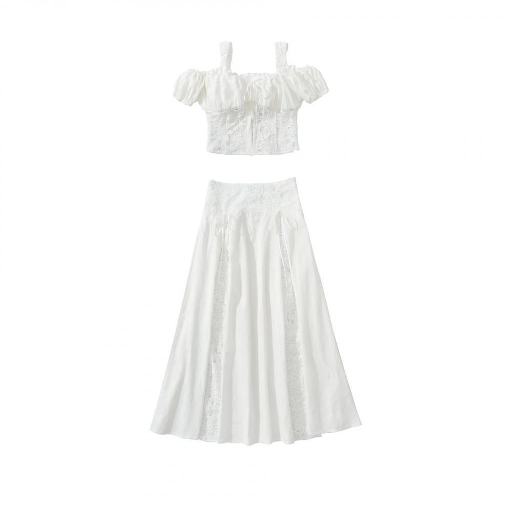 Autumn European & American Style Women's Fashion Top and Skirt Set