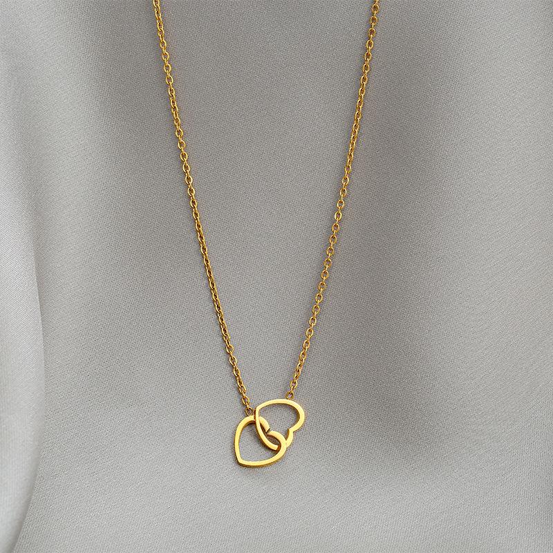 Heart-Shaped Necklace Light Luxury Niche Design Sense Necklace Female Collarbone Chain Female Titanium Steel Temperament With Jewelry Does Not Fade