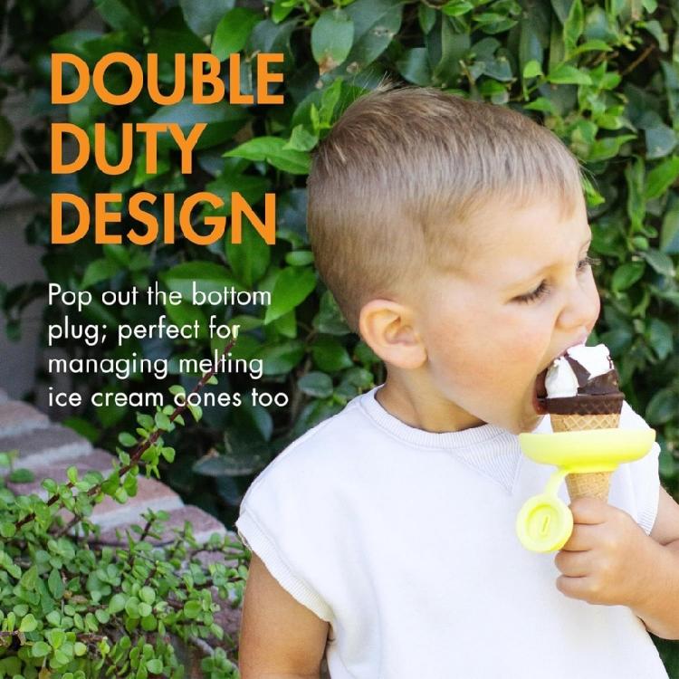 Pack of 4 Leak-Proof Cone Support Colorful Silicone Food-grade Drip-Proof Children Popsicles Rack for Home Use