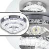 11,8 Zoll Kristall-Kronleuchter Moderne Kristall-Deckenleuchte LED-Kronleuchter Halb-Einbau-Kronleuchter Kaltweiß