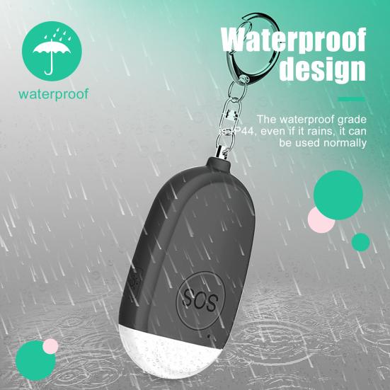 2Pcs/3Pcs 130dB Safety Alarm Self-defense Night Light Mini USB Rechargeable Emergency Security Alarm