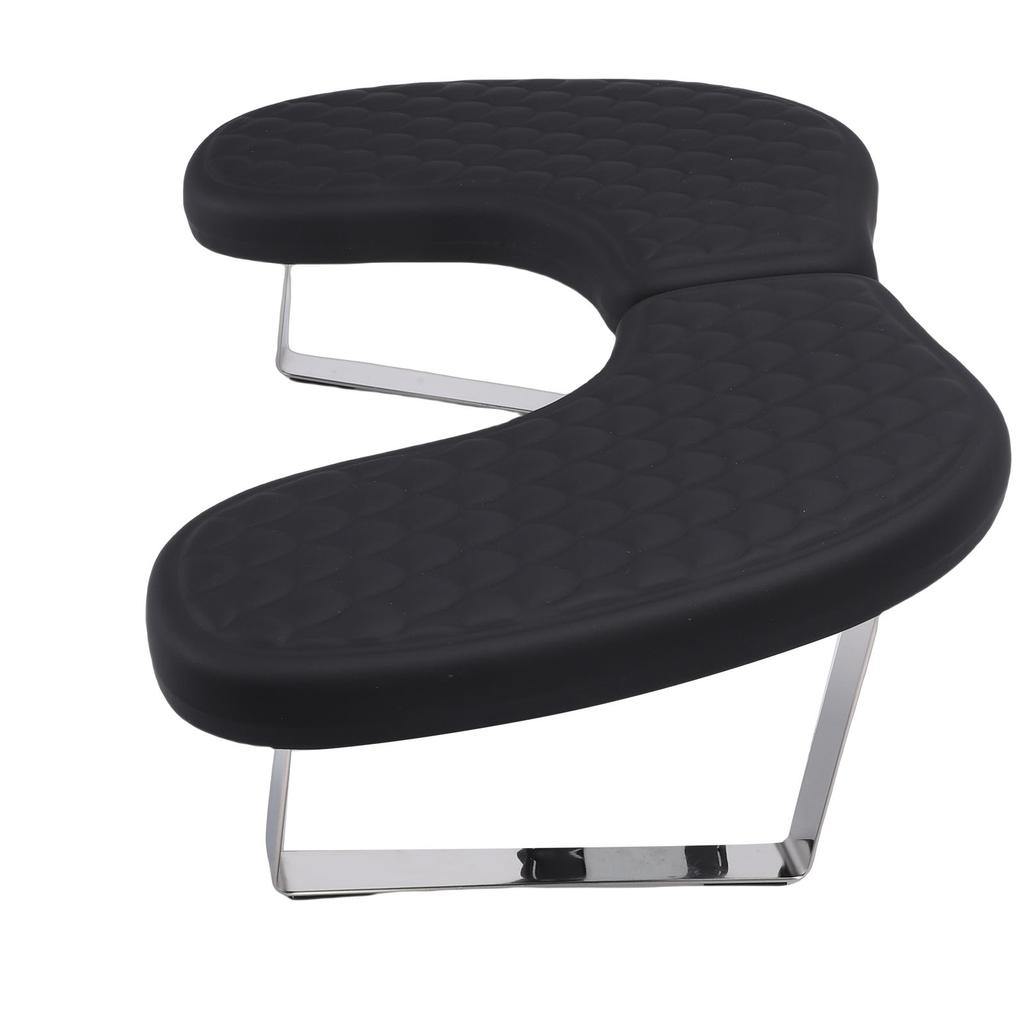 U Shaped Manicure Arm Rest Ergonomic PU Leather Nail Arm Rest with Phone Holder for Home Salon Use