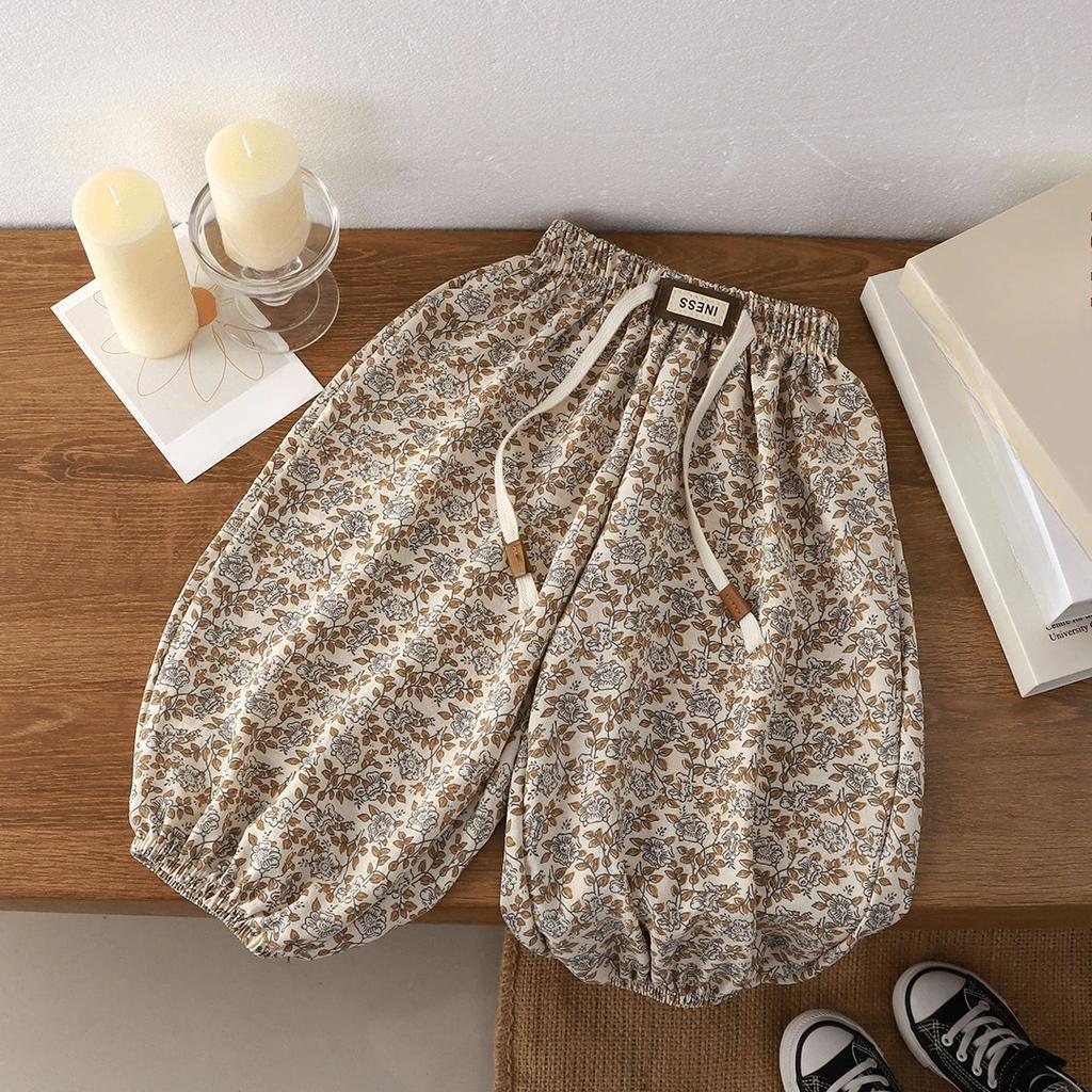 1-8 Years Children's Pants Summer Korean Loose Fit for Boys and Girls Solid Color Casual Sports Pant Baby Kids Jogger Pants