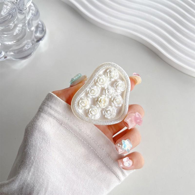 

Small Fresh Ins Wind Pearl Flower Phone Airbag Stand Adhesive Scalable Desktop Watching TV Shows