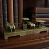 Chariot and Horses Figurine Decorative Sculpture Solid for Office
