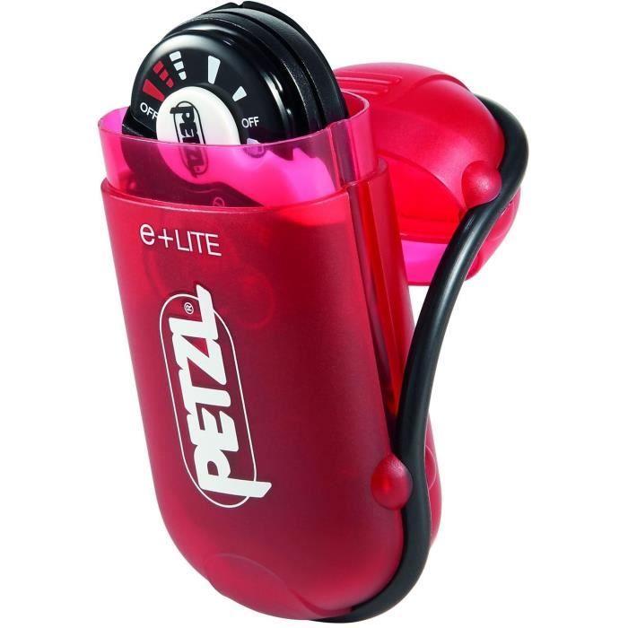 Notfall-Stirnlampe mit Kopfband – PETZL – E+Lite – 40 Lumen – inklusive Tragetasche – Schwarz
