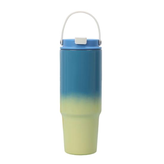 30 Oz Stainless Steel Tumbler with Handle Straw Lid Insulated Travel Mug Leakproof Water Cup for Home Office Gym Travel Smoothie Bottle for