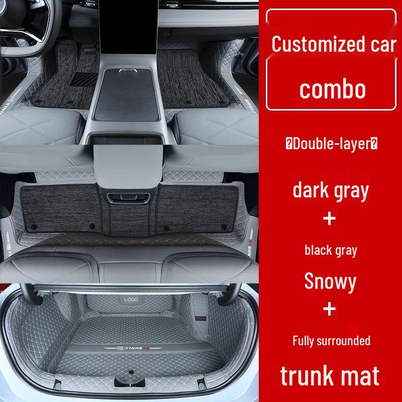 Compatible Galaxy L6 Double Layer Floor Mats & Bumper for 23-25 Models - Car Interior Accessories
