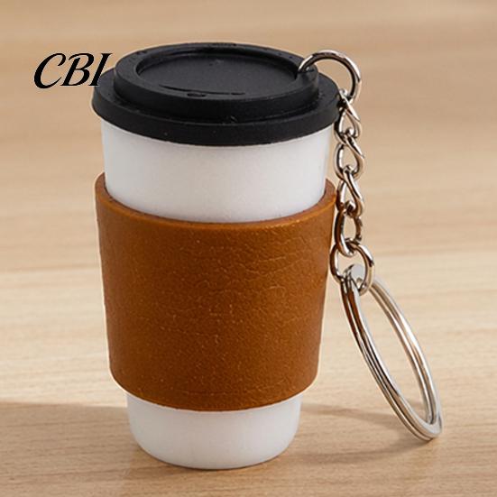 Souvenir Decorative Keychain 3D Printed Cup Clicker Keychain, Squeeze Stress Relief Fidget Toy Toy, Mini Travel Pendant for Backpack Keys Creative Bag
