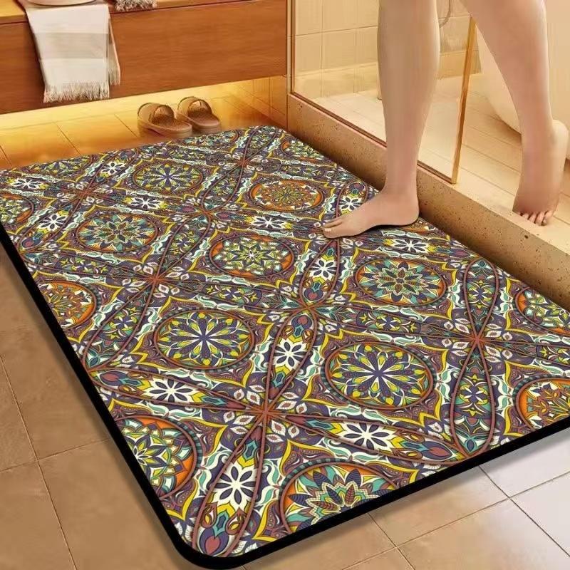 Diatom Mud Floor Mat Entrance Door Bathroom Water-absorbing Non-slip Soft Mat Free of Wash Quick-drying Water Filter Kitchen Drain Mat