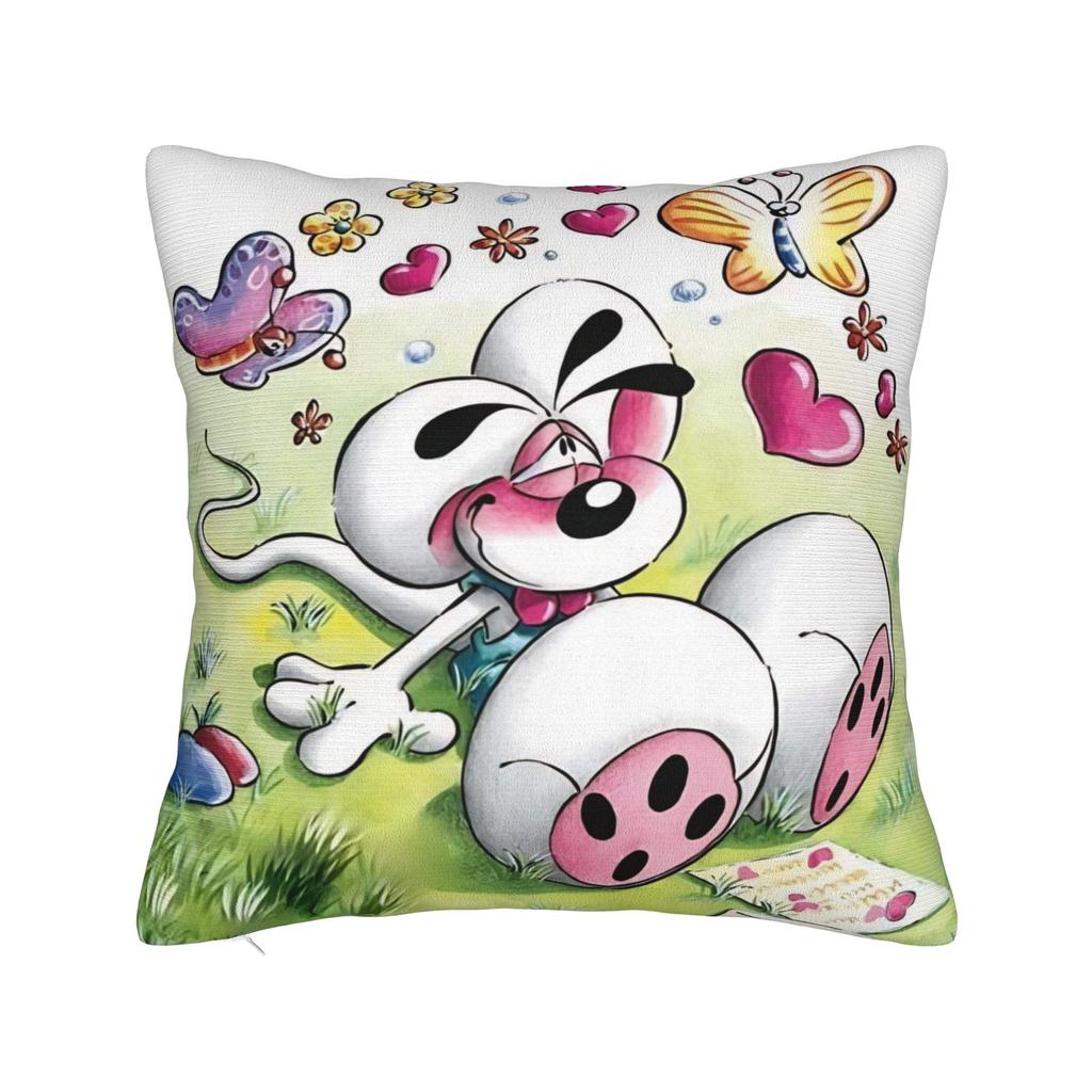 Cartoon D-Diddl Pillowcases  Vintage Pillow Case For Living Room Chair Soft Pillow Cover