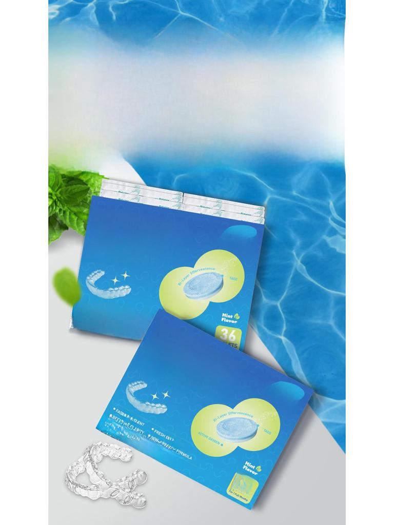 Denture & Braces Cleaning Tablets - Removes Tartar & Stains