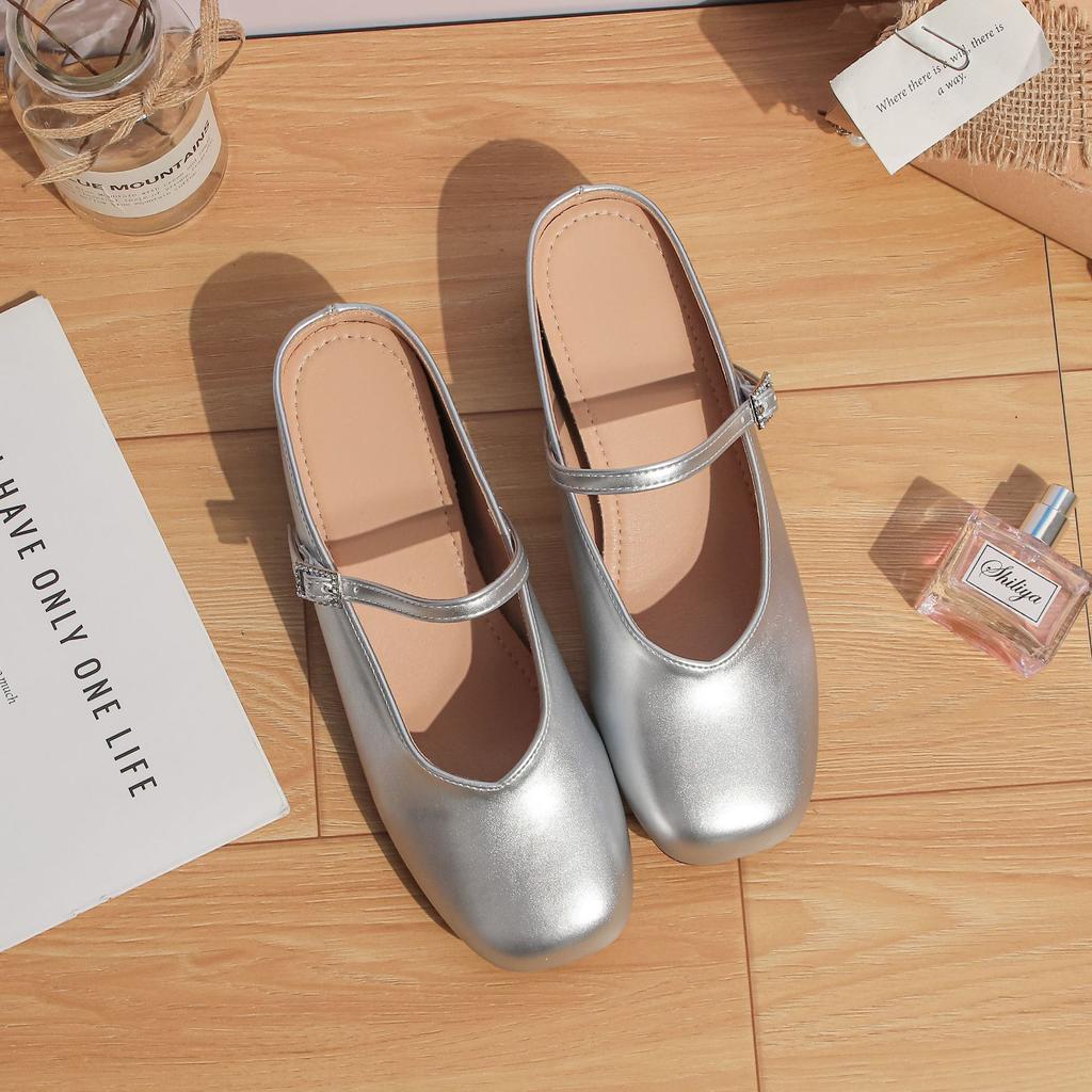 Summer new small thick-soled inner height increase single shoes women wear high-end temperament square head women's shoes 2025 versatile